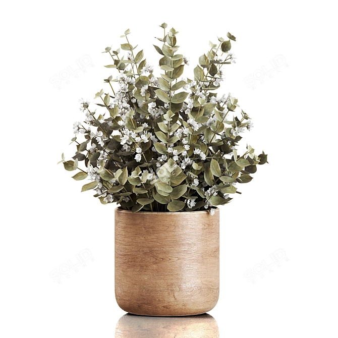 Botanical Bliss: Plants Bouquet 3D model image 1