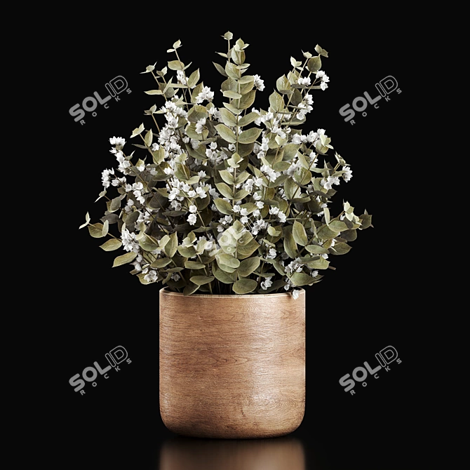 Botanical Bliss: Plants Bouquet 3D model image 2