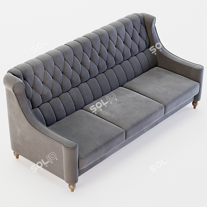 Liverpool Compact Sofa: Comfortable and Stylish 3D model image 3