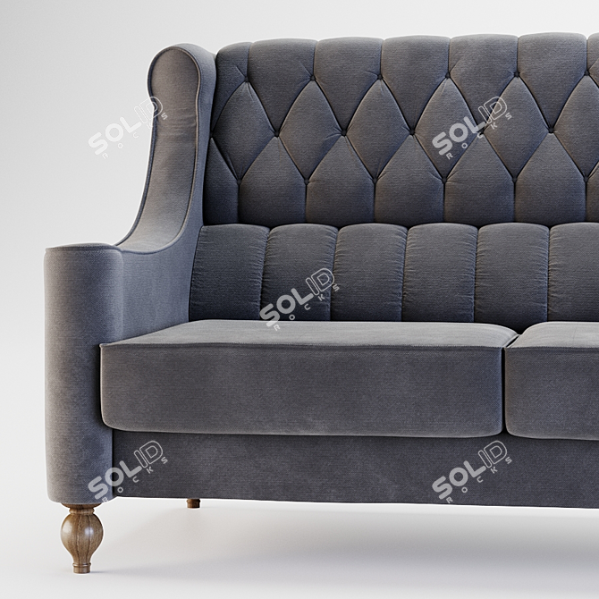 Liverpool Compact Sofa: Comfortable and Stylish 3D model image 4