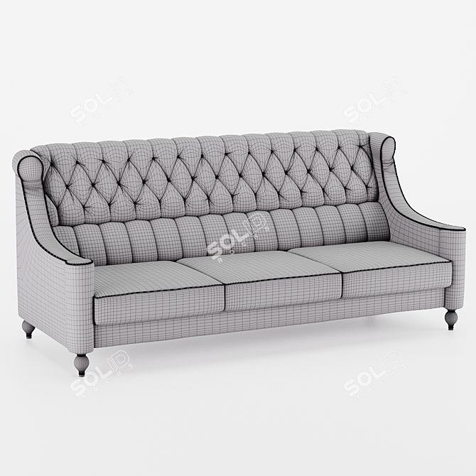 Liverpool Compact Sofa: Comfortable and Stylish 3D model image 6