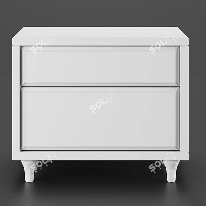 Contemporary Art-Deco Nightstand 3D model image 2