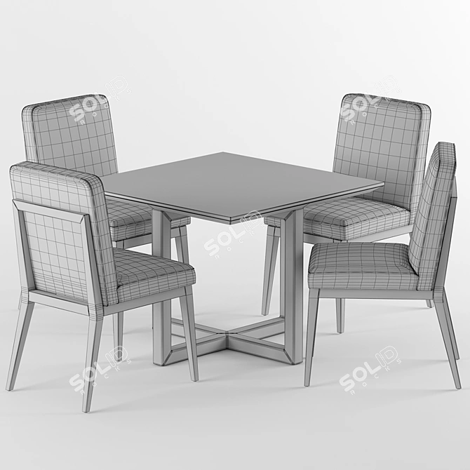 Sleek Claratn Dining Set 3D model image 7