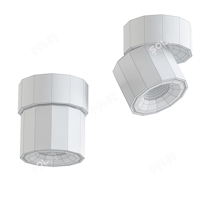 Sleek Ceiling Light Fixture 3D model image 2