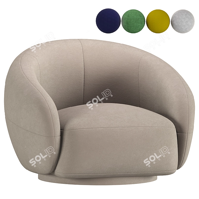 Elegant Julep Armchair by Tacchini 3D model image 1