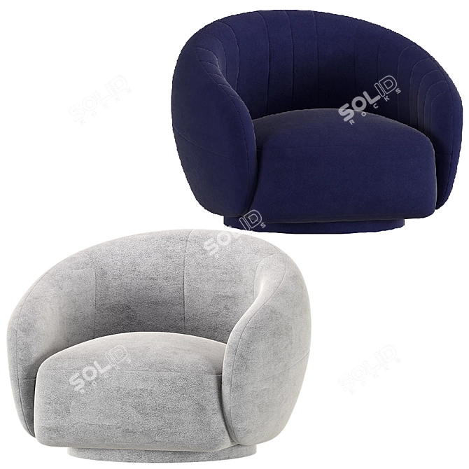 Elegant Julep Armchair by Tacchini 3D model image 2