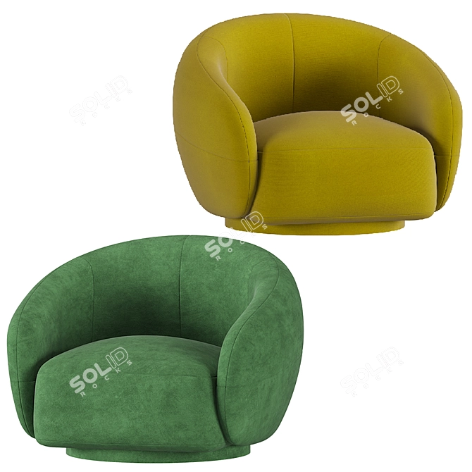 Elegant Julep Armchair by Tacchini 3D model image 3