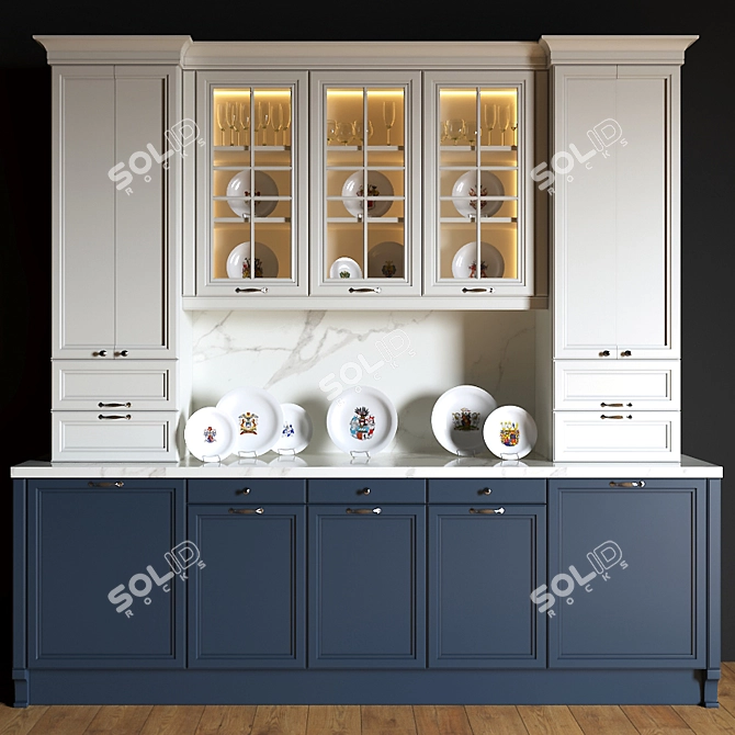 Decorative Plate Sideboard 3D model image 1