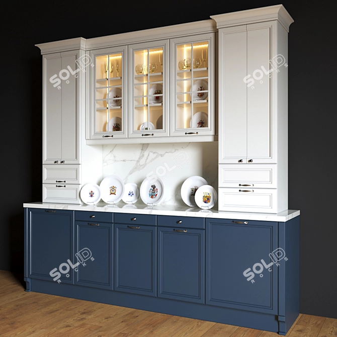 Decorative Plate Sideboard 3D model image 2