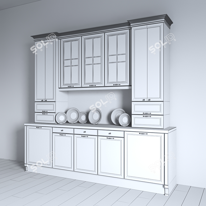 Decorative Plate Sideboard 3D model image 3