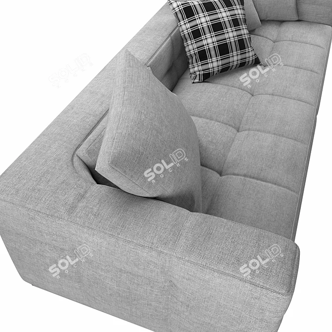 Elegant Minotti Blazer Fabric Sofa 3D model image 3