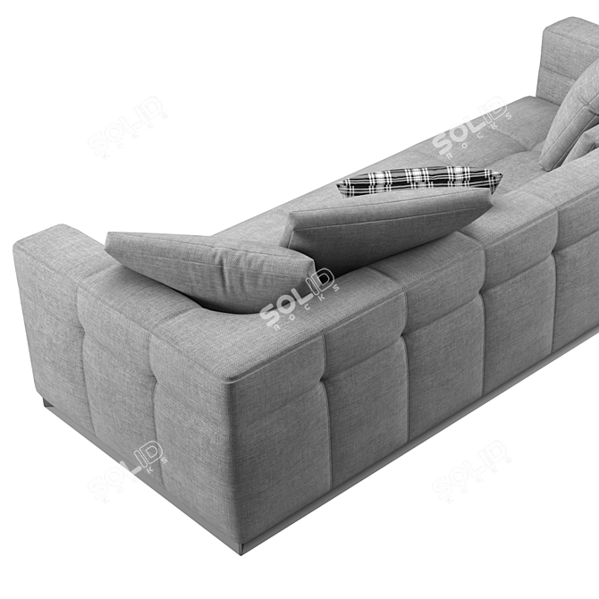 Elegant Minotti Blazer Fabric Sofa 3D model image 4
