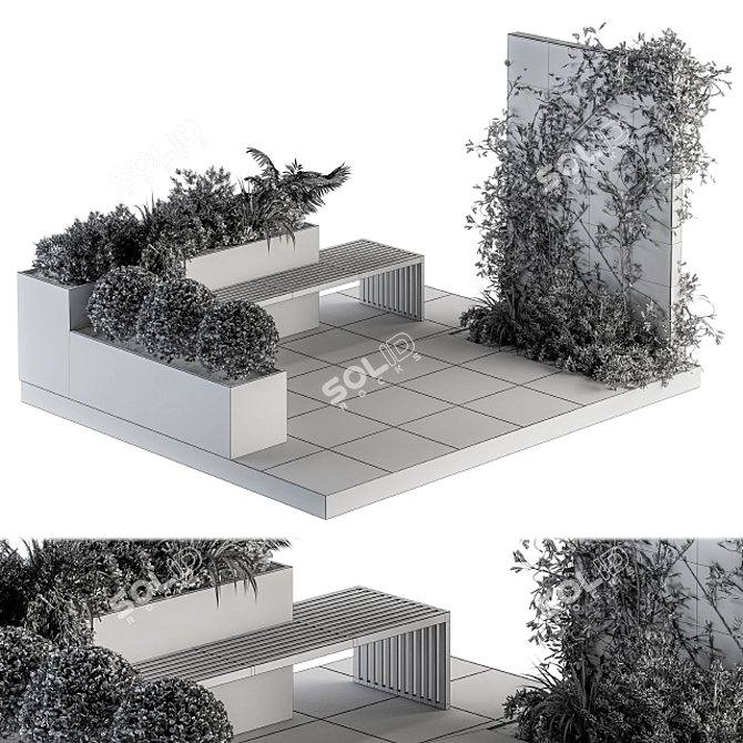 Pergola 06: Stylish Roof Garden Furniture 3D model image 5