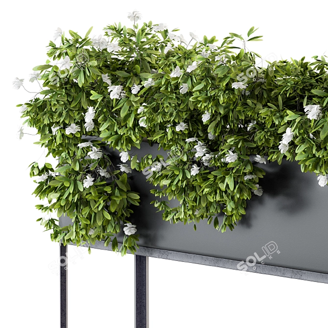 Elevated Greenery Set: Indoor Plant Box 3D model image 4