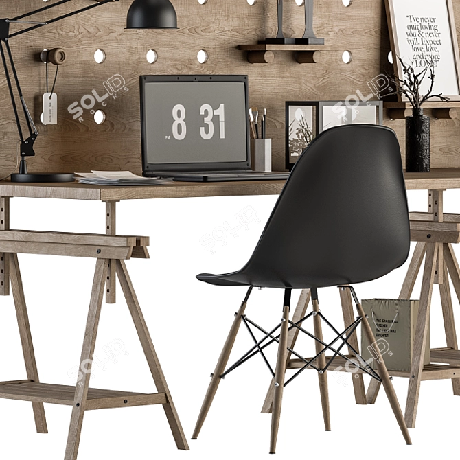 Modern Office Furniture Set 27 3D model image 4