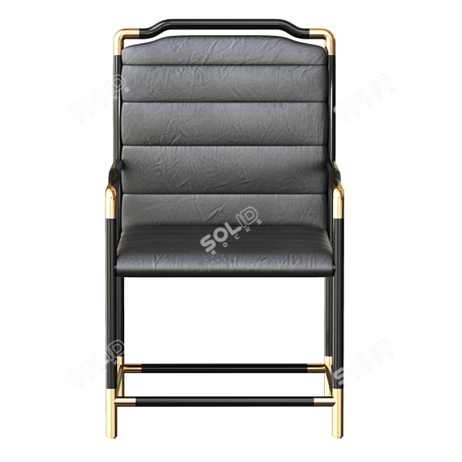 Elegant Leather Chair 3D model image 2