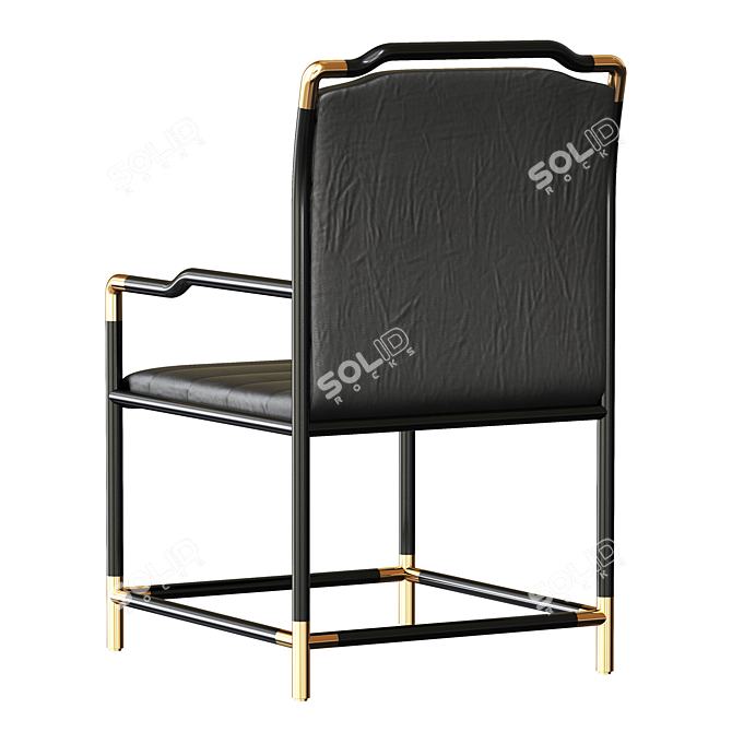 Elegant Leather Chair 3D model image 4