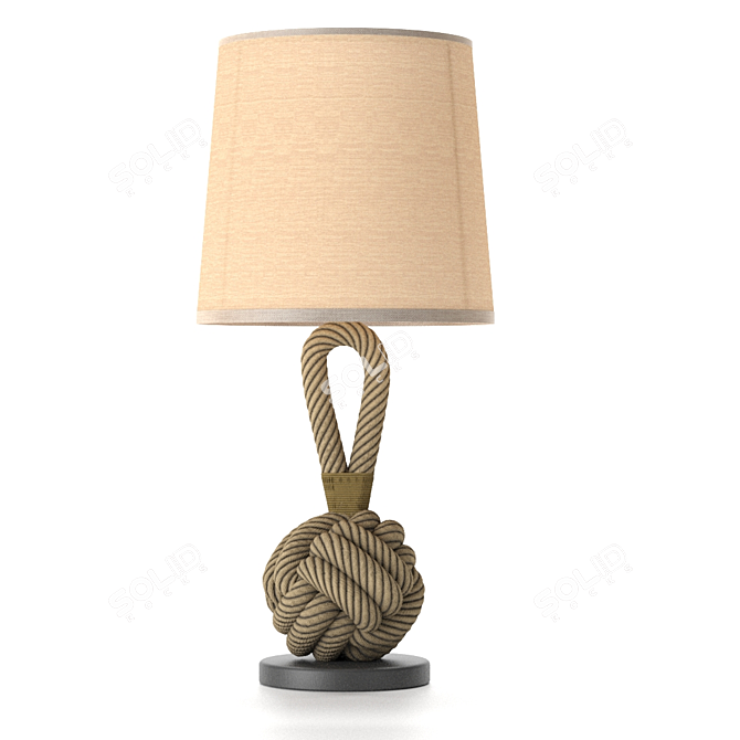 Minimalist Rope Table Lamp 3D model image 1