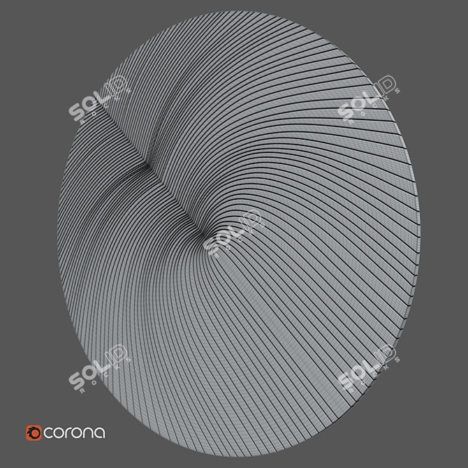 Round Decorative 3D Panel (1.8m Diameter) 3D model image 4