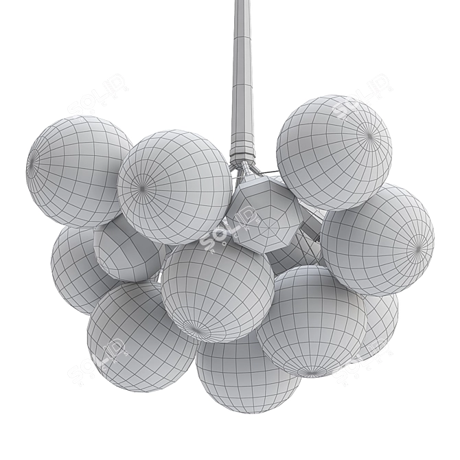 Sleek Industrial Pendant Light 3D model image 2
