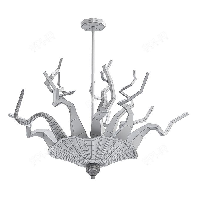 Venetian Medusa Glass Sculpture 3D model image 2