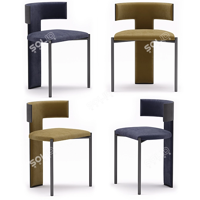 Modern Zefir Chair: Stylish and Comfortable Seating 3D model image 1