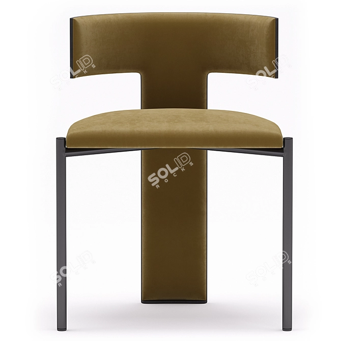 Modern Zefir Chair: Stylish and Comfortable Seating 3D model image 3