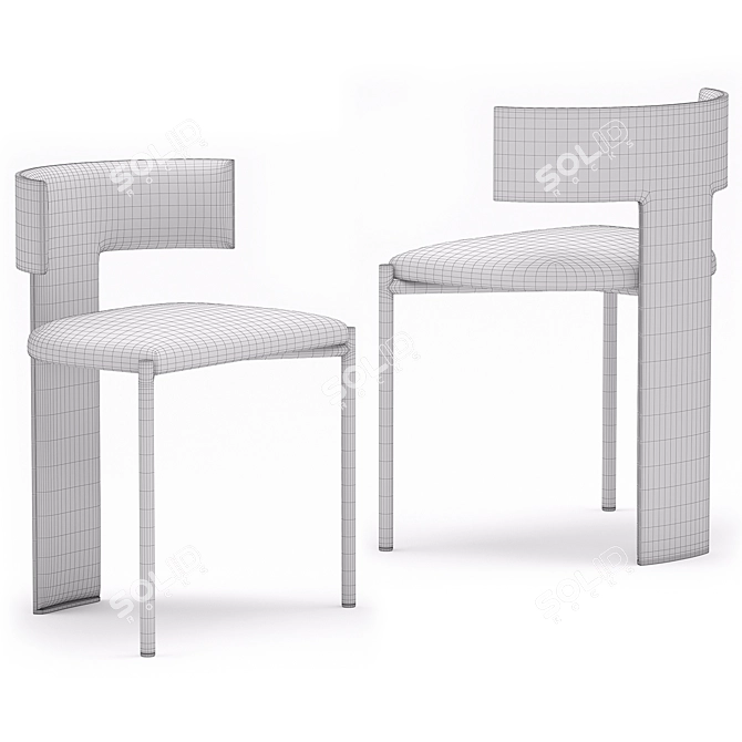 Modern Zefir Chair: Stylish and Comfortable Seating 3D model image 7