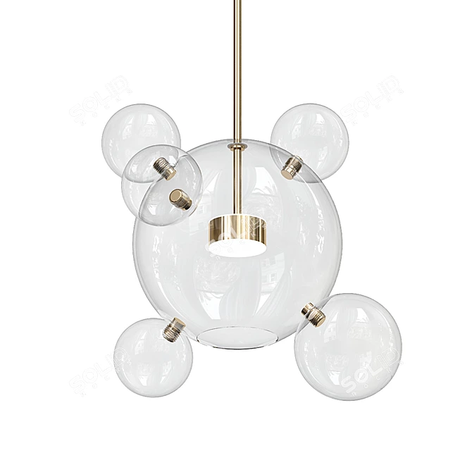 Versatile LED Pendant Light: Bubble B 3D model image 3