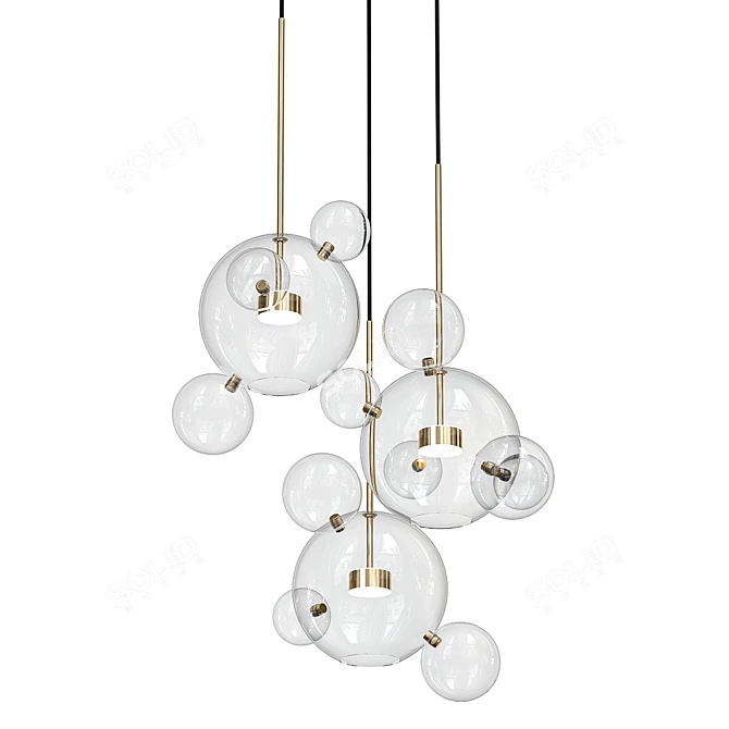 Exquisite Coombes Bolle Chandelier 3D model image 3