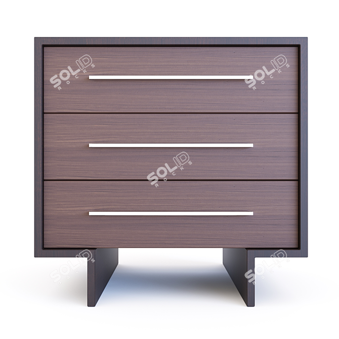 Corona 1.5 Nightstand - Stylish and Compact Bedroom Storage 3D model image 3