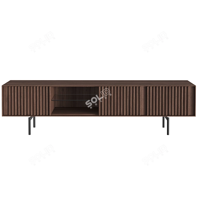 Modern TV Stand with Glass Shelf - KA-BERA 005 3D model image 2