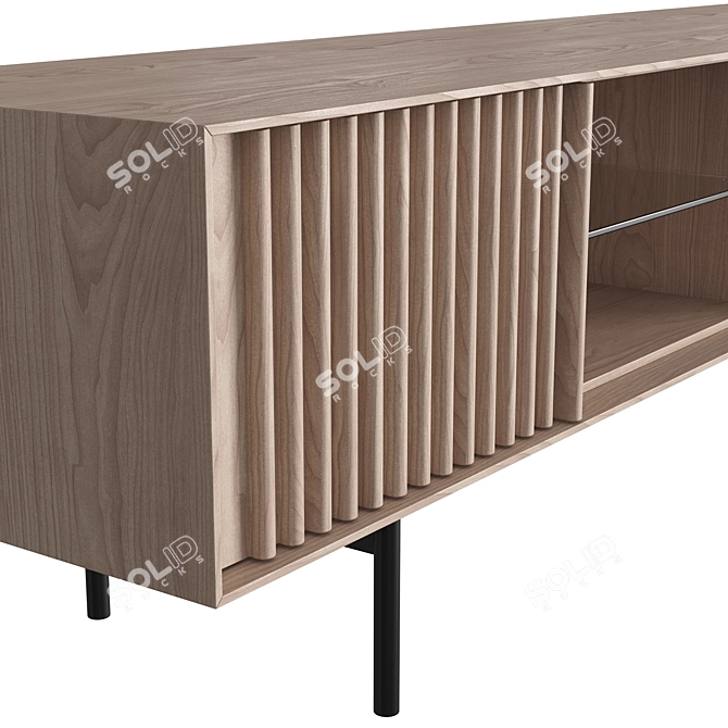 Modern TV Stand with Glass Shelf - KA-BERA 005 3D model image 5