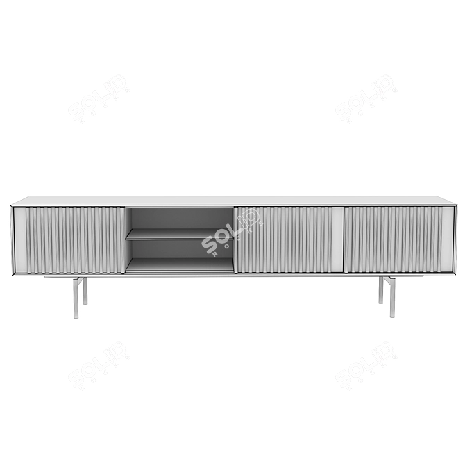 Modern TV Stand with Glass Shelf - KA-BERA 005 3D model image 6