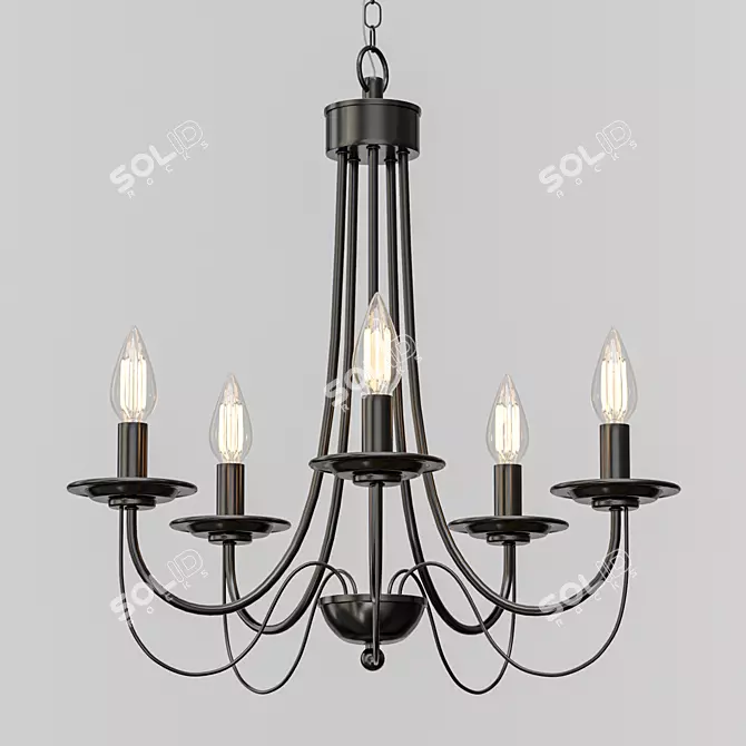 Elegant Crystal Chandelier | Modern Design 3D model image 1