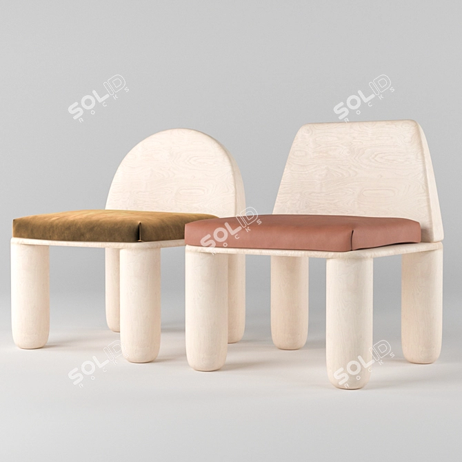 Chubby Lounge Chair 3D model image 1