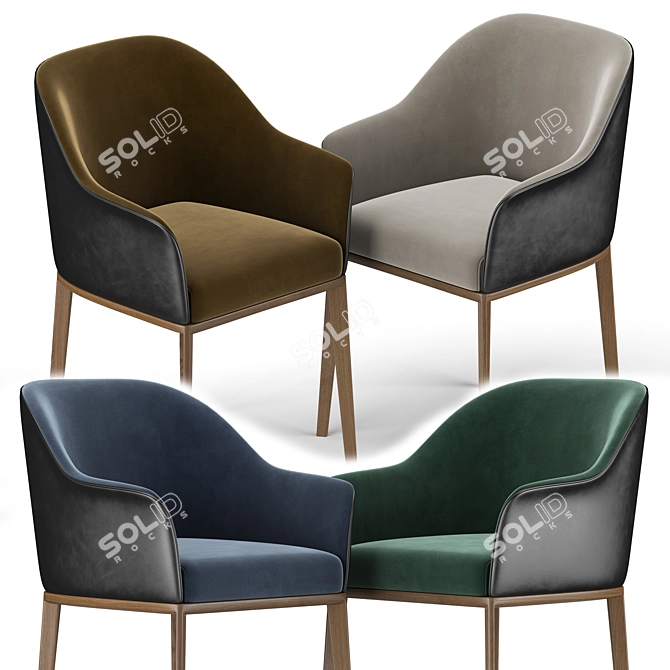 Anabel Chair: Stylish and Sleek Seating 3D model image 2
