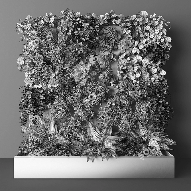 Green Oasis Vertical Garden 3D model image 2