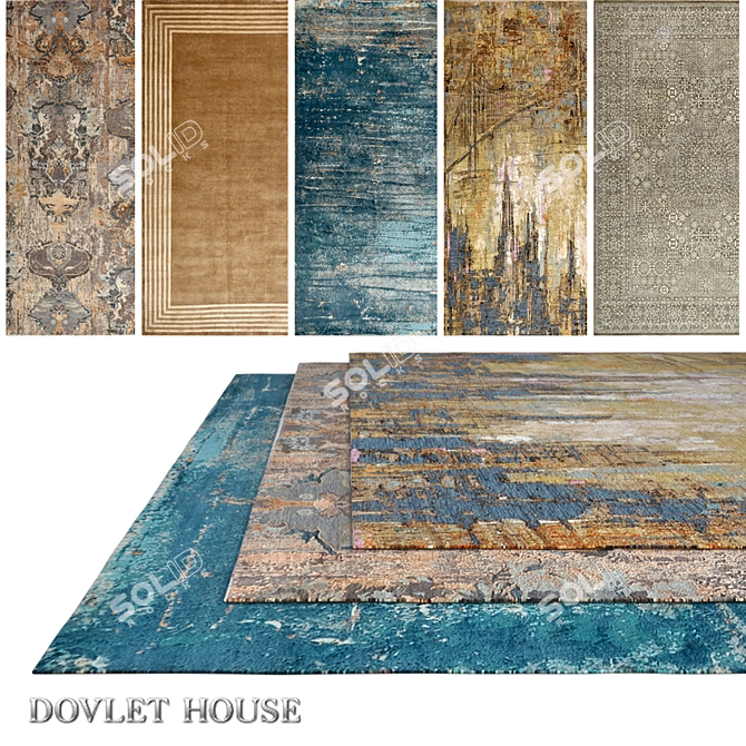 Luxurious Carpets: DOVLET HOUSE Collection 3D model image 1