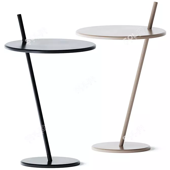 Elegant Evening Side Table 3D model image 1