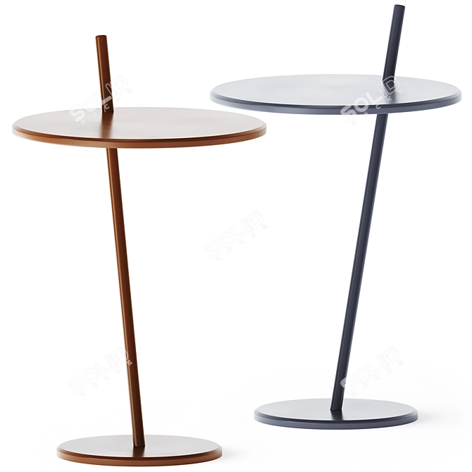 Elegant Evening Side Table 3D model image 2