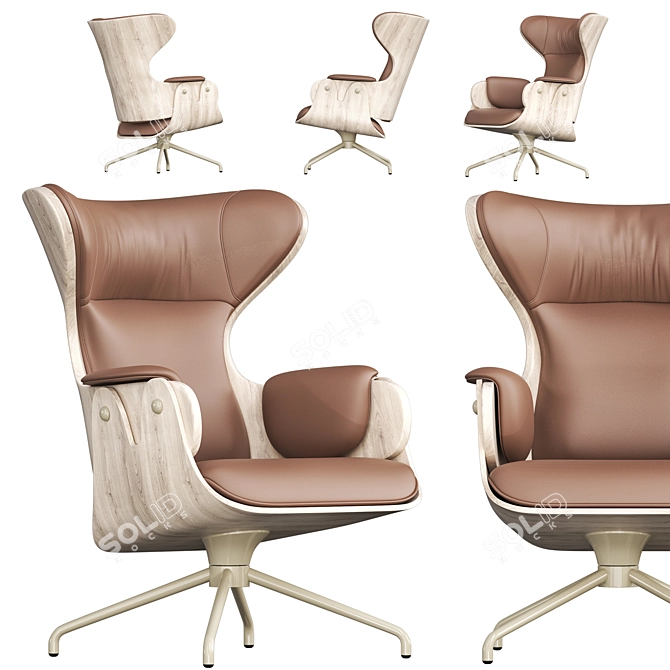 BD LOUNGER Armchair: Contemporary Comfort 3D model image 5