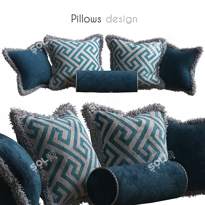 Elegant Pillow Design: Corona Render 3D model image 1