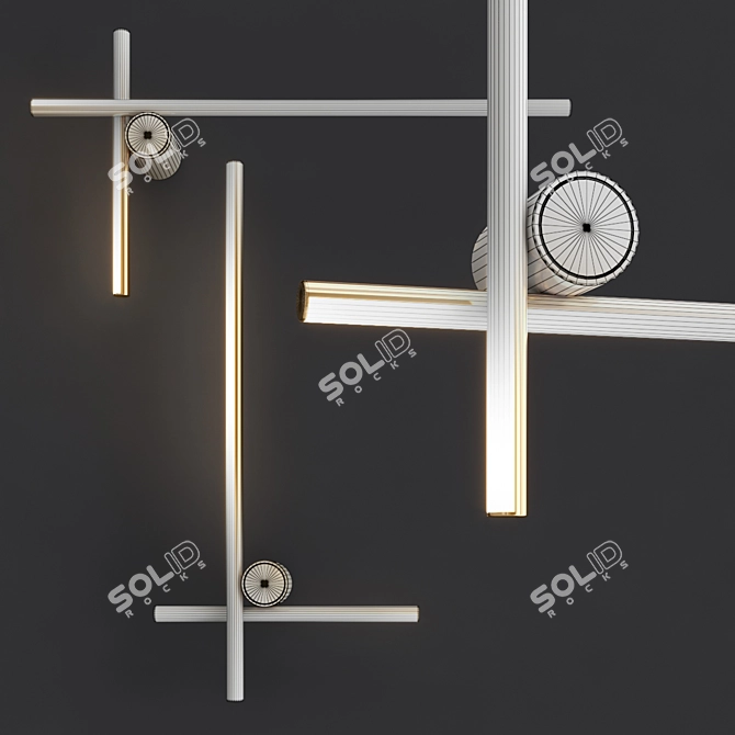 Coordinates Wall 2: Sleek and Stylish Lighting 3D model image 2