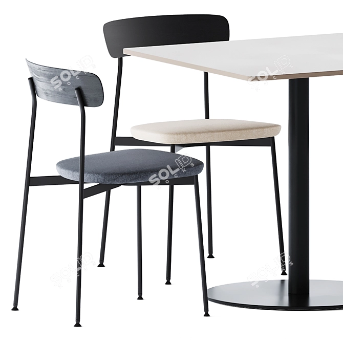 Elegant T-Table: Modern Design 3D model image 4