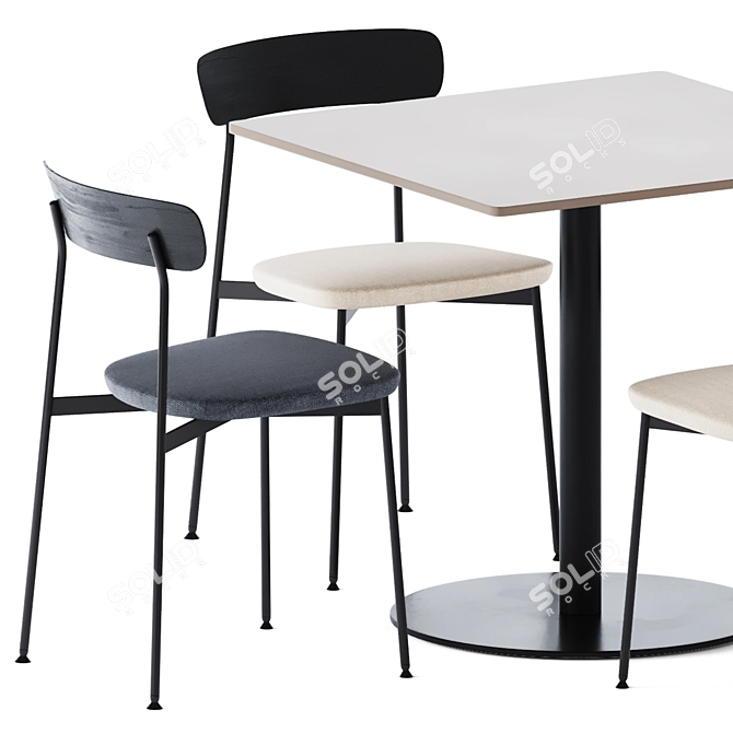 Elegant T-Table: Modern Design 3D model image 6