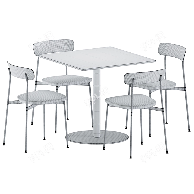 Elegant T-Table: Modern Design 3D model image 7