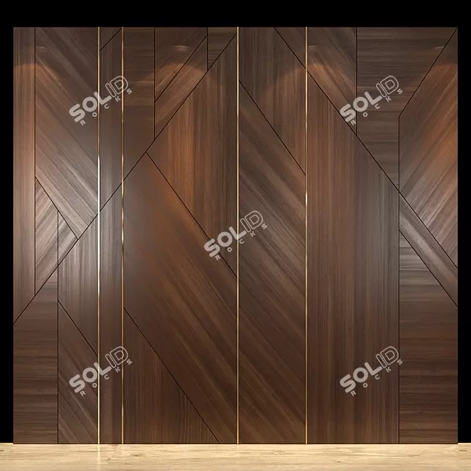 25 Wall Panel: Stylish and Functional Solution 3D model image 1