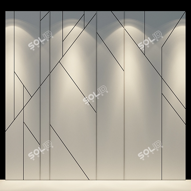 25 Wall Panel: Stylish and Functional Solution 3D model image 2