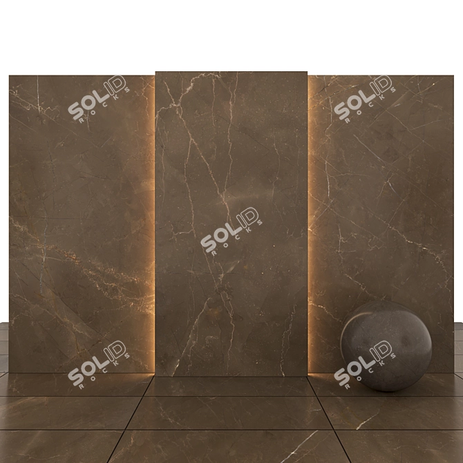 Pulpis Brown Marble Slabs & Tiles 3D model image 1